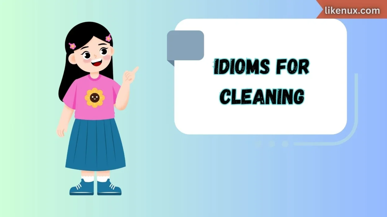 Idioms for Cleaning