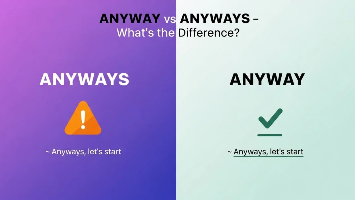 Anyway vs Anyways