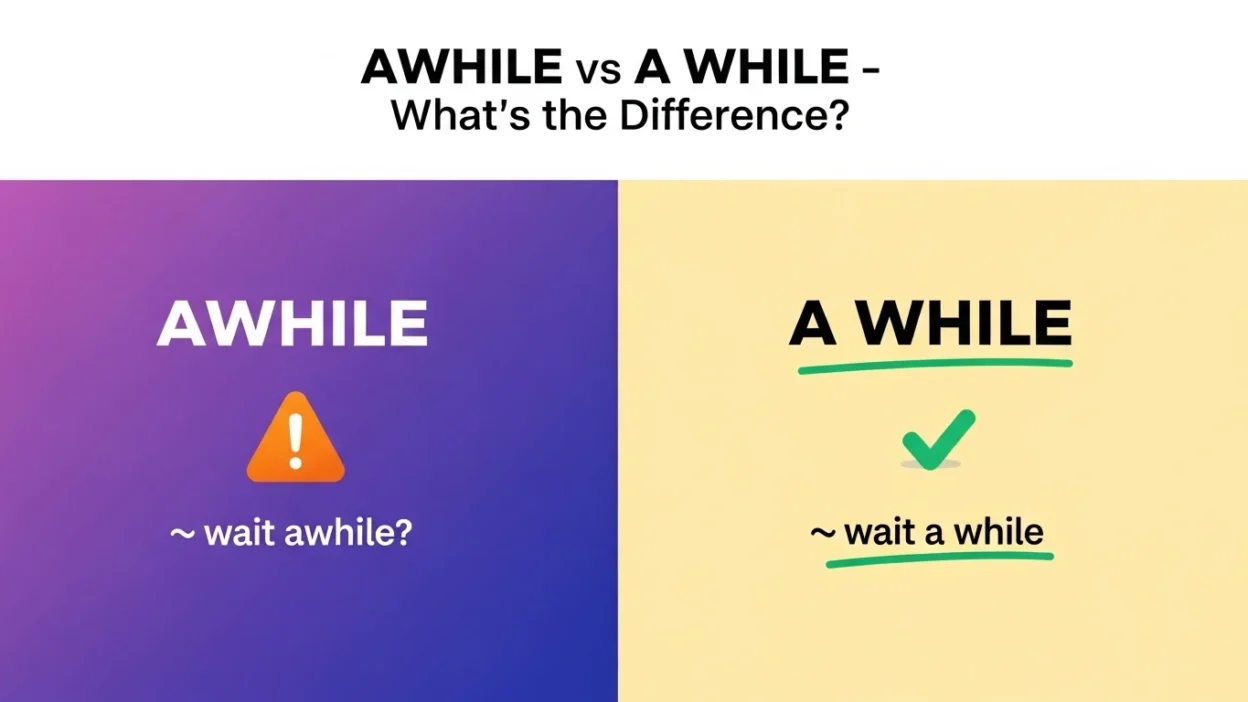 Awhile vs A While