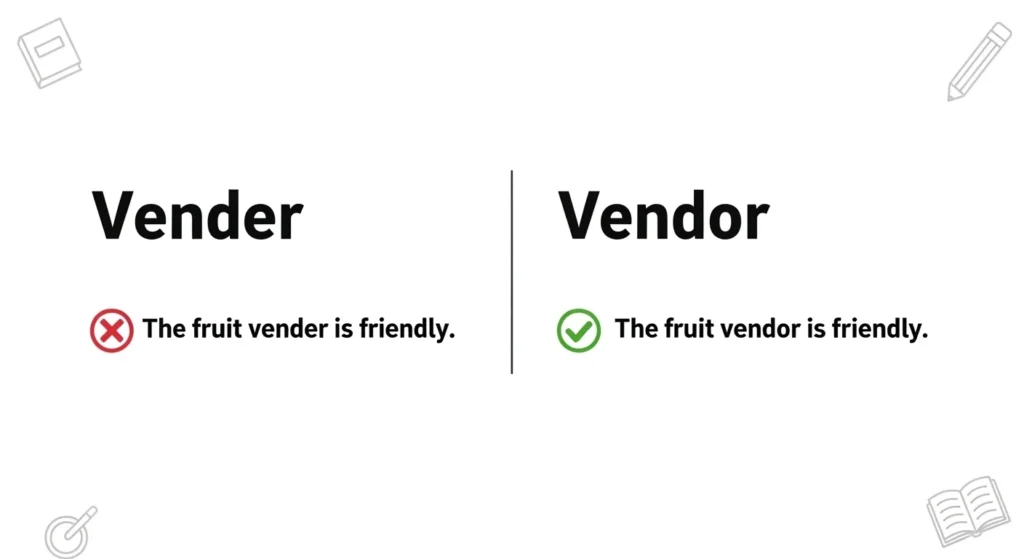 Common Mistakes People Make about Vender vs Vendor