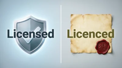 Licensed vs Licenced