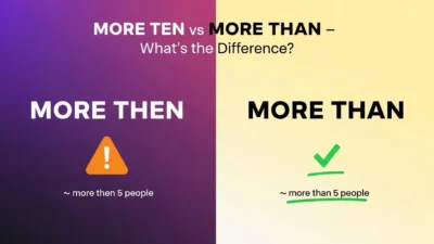 More Then vs More Than