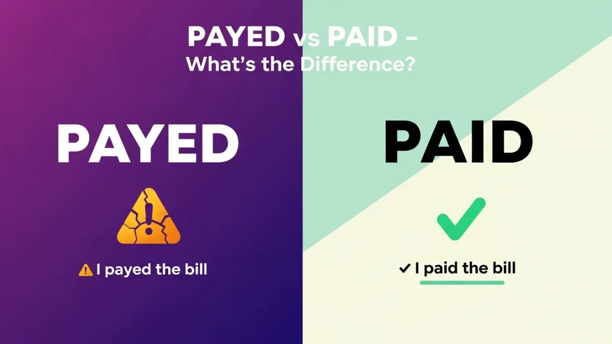 Payed vs Paid