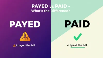 Payed vs Paid