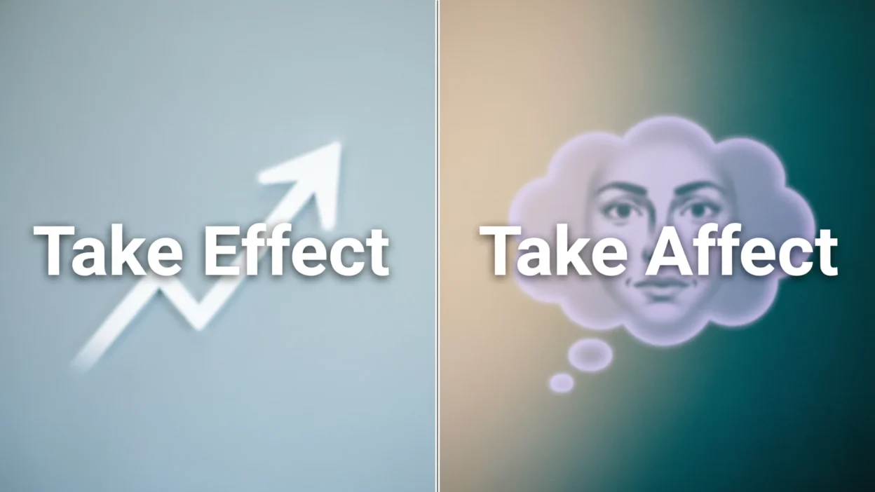 Take Effect vs Take Affect
