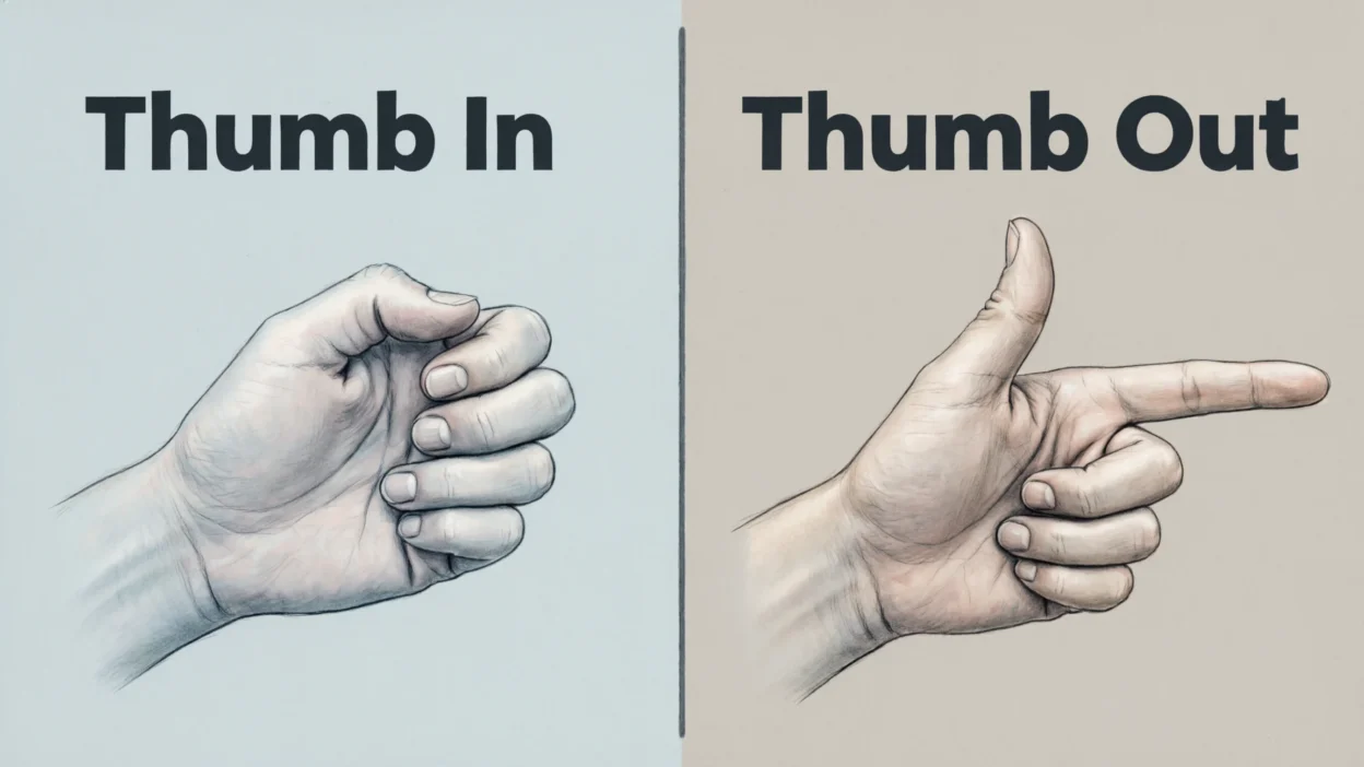Thumb In vs Thumb Out