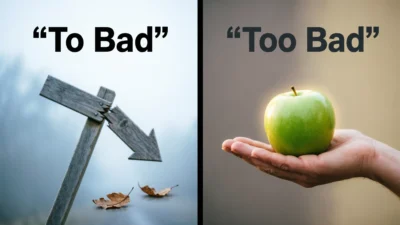 To Bad vs Too Bad