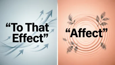 To That Effect vs Affect