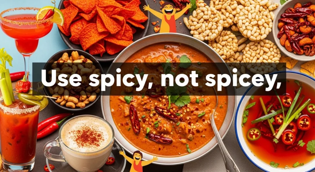 Which One to Use and When of Spicey vs Spicy