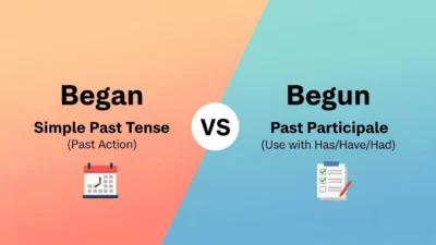 Begun vs Began