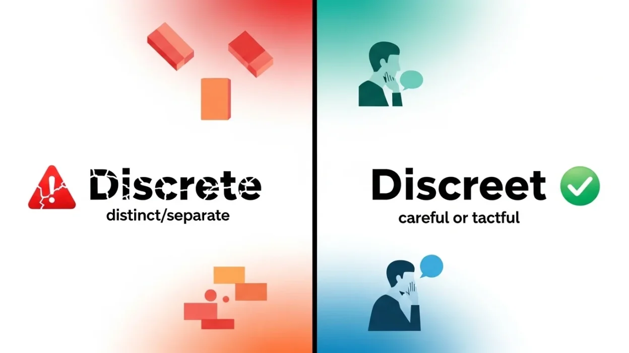 Discrete vs Discreet